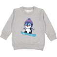 thumbnail image 2 of Inktastic Snowboard Penguin Toddler Sweatshirt, 2 of 4