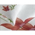 thumbnail image 4 of Ambesonne Nature Quilted Bedspread Set 3 Pcs, Hummingbird Art, Queen Size, Red and Green, 4 of 5