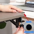 thumbnail image 5 of Abrazadera extensora de escritorio para tablero extensor de escritorio de madera personalizado DIY (tablero no incluido), abrazadera para bandeja de teclado de computadora sin perforaciones, 5 of 5