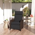 thumbnail image 2 of Outsunny Fauteuil Inclinable d'Extérieur avec Dossier Réglable, Coussin, Noir, 2 of 10