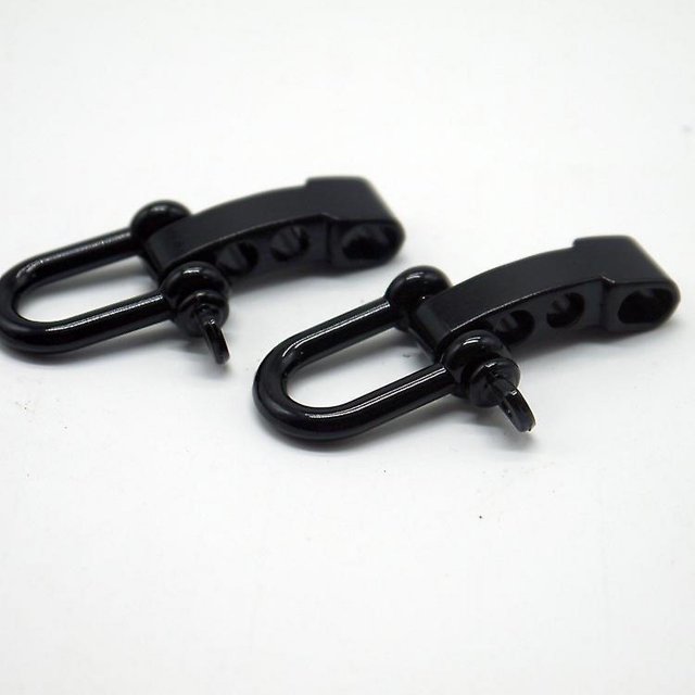 Grillete de arco de anillo Rojo Verde 4 piezas acero inoxidable traje negro