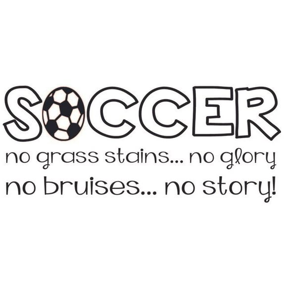 Soccer Vinyl Wall Decal / Sports Sticker - Wall Lettering | 20"x10" [V3]