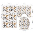 thumbnail image 3 of Corgi Dog and Footprints Bathroom Rugs Sets 3 Piece,Toilet Cover Set,Absorbent Non Slip Bathroom Mats Sets with U-Shaped Contour Rug Toilet Rug Set, 3 of 5
