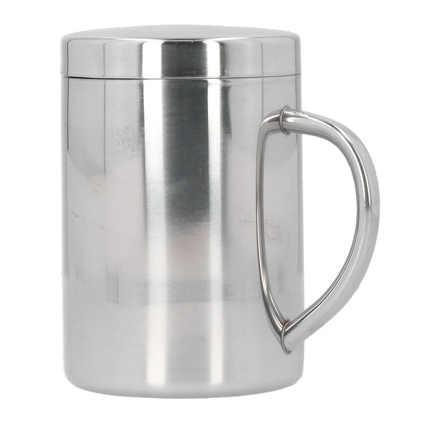 Taza de acero inoxidable, taza de café de doble capa de acero inoxidable, taza de té, diseño de última generación