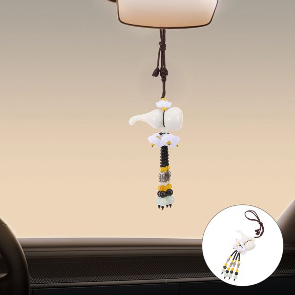 GOOHOCHY Chinese Style Pendant Simulation Gourd Hanging Decor Rear View Mirror Pendant