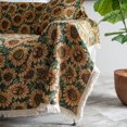 thumbnail image 2 of Paokuoon Sofa Cover Universal Sofa Cover L Shape Couch Slipcover Exquisite Pattern Soft Wear Resistant Vintage Farmhouse Furniture Protector Sofa Towel, 2 of 7