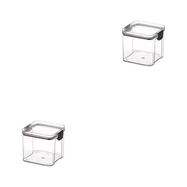 sweethay Contenedor de almacenamiento de alimentos, refrigerador de cocina de plástico, dispensador de granos de despensa, organizador de Type2 NO2