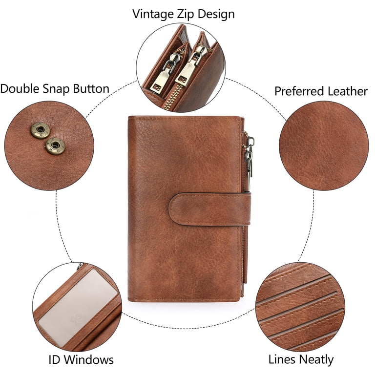 GOIACII Women's RFID Wallet, Leather Card Holder photo 2