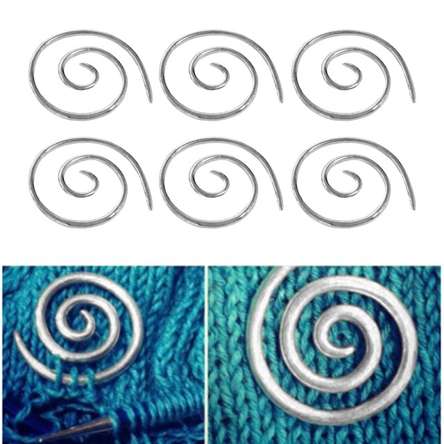 6x Agujas de tejer circulares de acero inoxidable Dia. Agujas de ganchillo de hilo de 5 cm para amantes y principiantes del hilo de tejer Macarena Agujas de tejer
