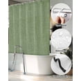 thumbnail image 5 of Split Shower Curtain for Transfer Bench,Vintage Forest Green Fabric Shower Curtains for Bathroom,Farmhouse Retro Solid Color Linen Texture Tub Sliding Transfer Bench Waterproof Bath Curtains 72"x84", 5 of 9