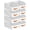 White, variant on Fabric Storage Bins for Organizing - 6 Pack Large Trapezoid Collapsible Storage Bins with Front Handle, Closet Organizers and Storage for Bedroom, Home Shelves, Small Spaces, Beige