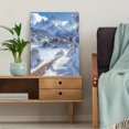thumbnail image 5 of Qisvanset Framed Canvas Wall Art 12x16 Inch Snow Mountain Panoramic Nature Living Room Wall Art, 5 of 5