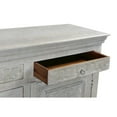 thumbnail image 6 of Taran Designs Monte 4-drawer 4-door Carved Solid Wood Sideboard in Gray, 6 of 9