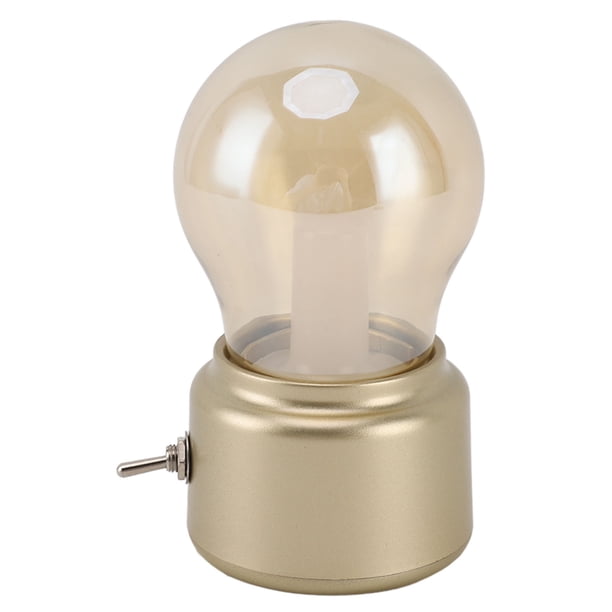 Luz De Mesita De Noche, 3,7 V, 450 MAh, Bombilla LED Vintage, Lámpara De Mesa, Interruptor De Palanca, Luz Cálida Decorativa Para El Hogar