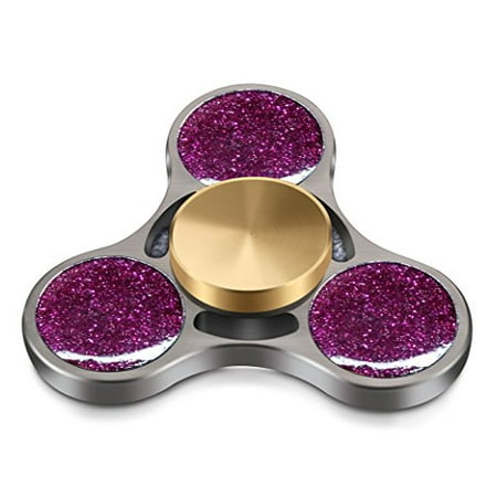 spinner fidget mins reducer bearing quiet stress crystal fast toy purple adult metal children hand