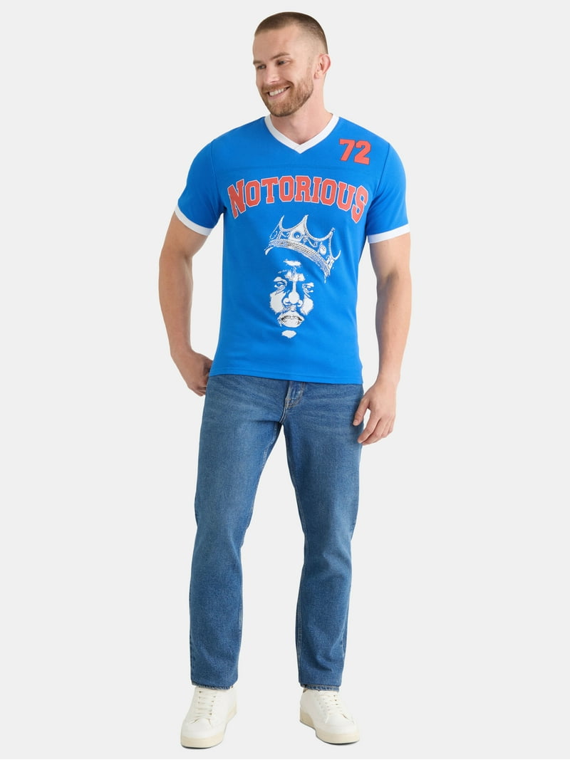 Notorious B.I.G. Men's and Big Men's Biggie Graphic Mesh