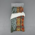 thumbnail image 1 of Ambesonne Geometric Bedding Set 3 Pcs, Grey Rounds in Border, Twin XL, Marigold Orange, 1 of 3