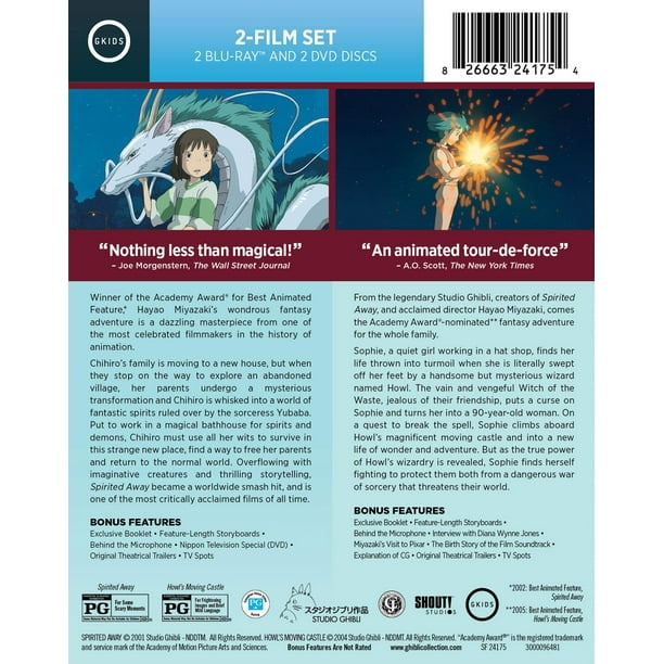 Spirited Away / Howl's Moving Castle (2-Film Set) (Blu-ray + DVD