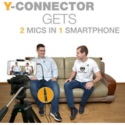 2 Microphone Splitter - Y Splitter 3.5mm - TRRS Mic Splitter by PowerDeWise