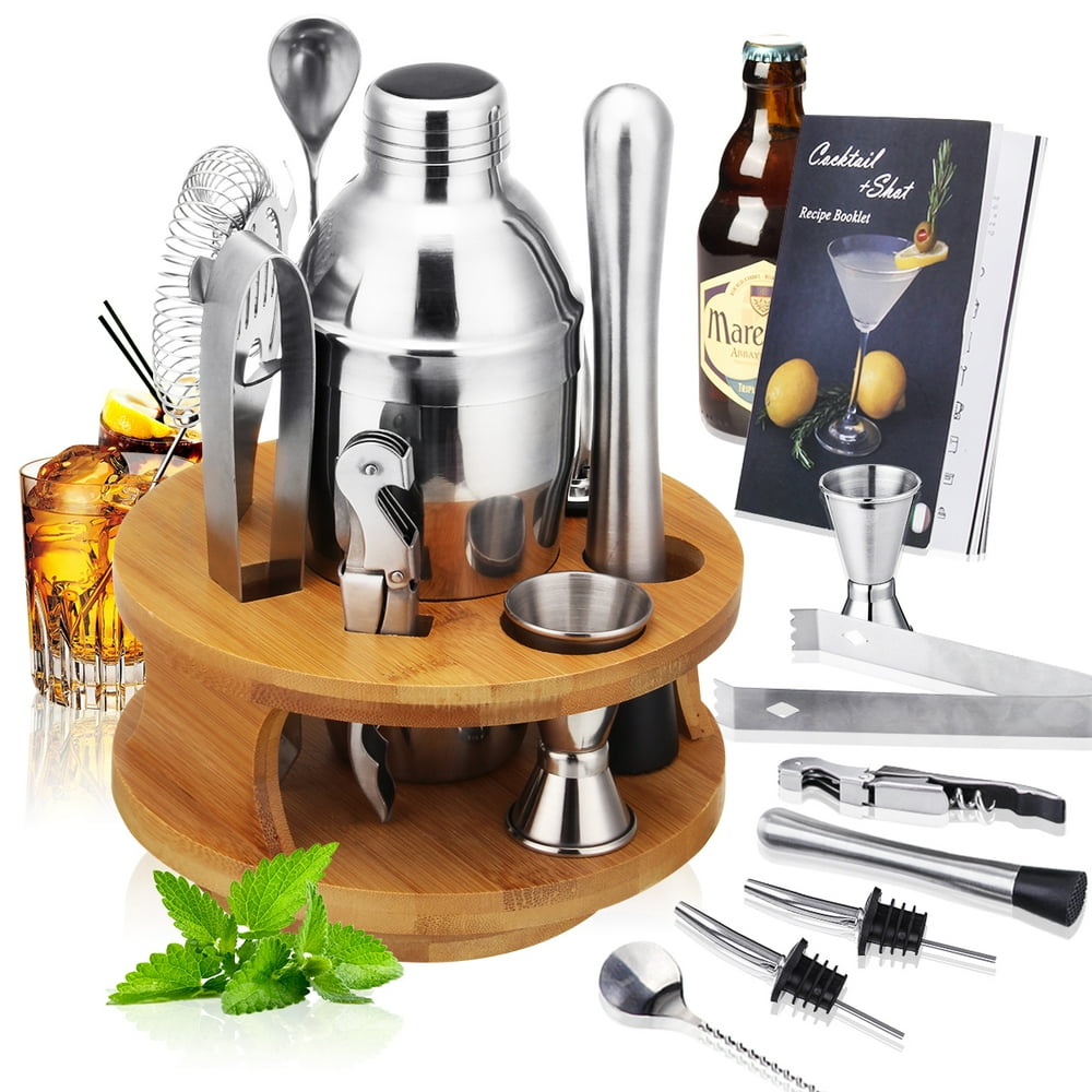 Professional Cocktail Set, 10Pcs Bar Tool Kit Shaker Maker Kit w