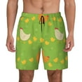 thumbnail image 2 of Picia Funny Chicken pattern Mens Swim Trunks with Compression Liner Stretch Beach Shorts Quick Dry with Zipper Pockets No-Chafing Board Shorts-, 2 of 9