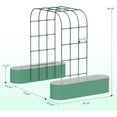 thumbnail image 3 of OUTGOODS Vertical Garden Kit, 95" Galvanized Steel Trellis w/Raised Beds, Rust Resistant, 3 of 7