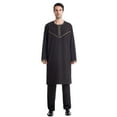 thumbnail image 1 of JHLZHS 70's Outfits for Men Shorts Men's Casual Middle Button Down Pocket Robe Trousers Two Piece Set Workout Clothes for Men Gym Big and Tall Mens Outfits 2 Piece Casual, 1 of 8