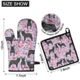 thumbnail image 6 of French Bulldog and Flower Kitchen Oven Mitt and Pot Holder Sets 4 Pcs for Baking, Cooking and Grilling, Heat Resistant Up To 392 °F, 6 of 7