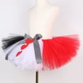 thumbnail image 5 of Falda de tul de reina roja para niña, disfraz de reina de corazones para fiesta de Halloween, minifaldas de tul mullidas para niñas, conjunto de tutú para bebé, 5 of 5