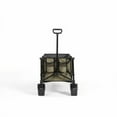 thumbnail image 3 of 300L Extra Large Folding Utility Wagon Cart with 220LBS Capacity, Heavy Duty Collapsible Garden Cart with 7" All-Terrain Wheels, Foldable Beach Wagon for Camping, Shopping, Outdoor, Green, 3 of 5