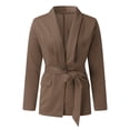 thumbnail image 2 of Vedolay Womens Jackets Women's Fashion Open Front Long Sleeve Office Blazer Jackets with Pocket,Khaki S, 2 of 5