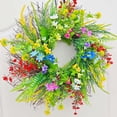 thumbnail image 4 of Simulated Small Flower Wreath Door Hanging Decor Exquisitely Crafted Non-Fading Long Lasting Design For Front Porch Wall Home Spring Courtyard Party Holiday Decoration Housewarming Gift, 4 of 5