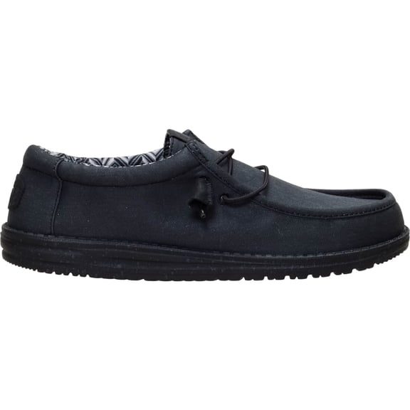 HEYDUDE Men Wally Stretch Canvas , Black1, 14