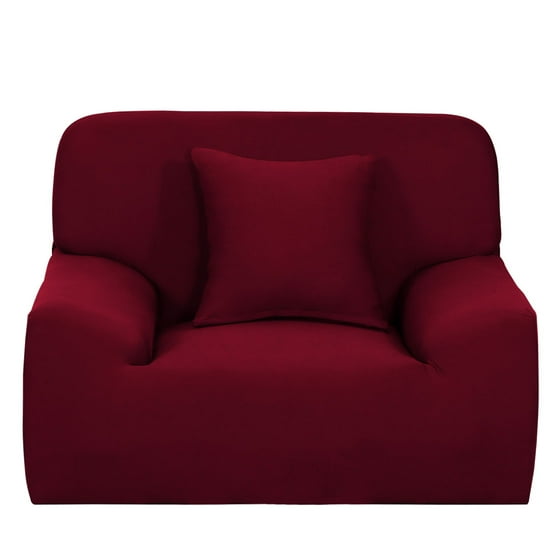 Stretch Fabric Burgundy Sofa Cover Slipcovers for Loveseat Couch Chair