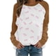 thumbnail image 1 of Gibobby Tops Mujeres Casual Sudadera con capucha y cuello redondo informal sin sombrero con estampado completo de amor para mujer (Café, XL), 1 of 4