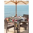 thumbnail image 2 of Outdoor Tablecloth with Umbrella Hole and Zipper, Christmas Plaid Square Table Cloth 54x54 Inch Waterproof Tablecloth, Black Snowman Xmas Tree Snowflake Buffalo Picnic Table Cover for Patio Camping, 2 of 7