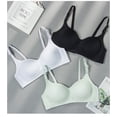 thumbnail image 2 of CHAOYUNYI 3/5 Pack Lightly Padded Bras for Girls,Teens and Petite Women,Solids Training Bras Adjustable Strap Youth Sports Bras, 2 of 7