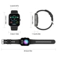 thumbnail image 3 of Smart Watch for Women, Bluetooth Fitness Tracker Smartwatch, 1.83in HD Screen, Compatible with Apple iOS & Android, Health Monitoring, Black/Pink/Green/Gray, 3 of 8