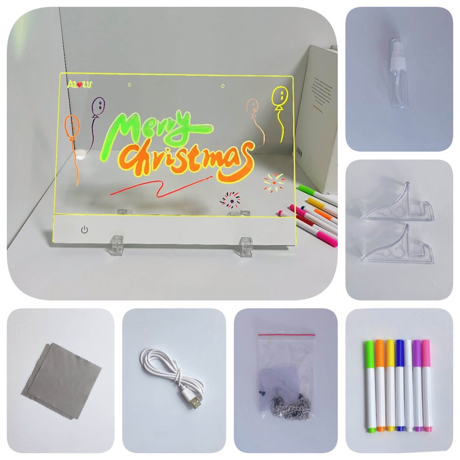 Rechargeable Light Drafting Table 13.7 Inch Large Screen 7 RGB Colors Modifiable Light Artistic Draw Pad Present