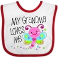 thumbnail image 3 of Inktastic My Grandma Loves Me Cute Dragonfly Boys or Girls Baby Bib, 3 of 4