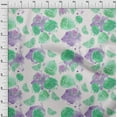 thumbnail image 3 of oneOone Cotton Jersey Mint Green Fabric Texture & Lemon Watercolor Sewing Material Print Fabric By The Yard 58 Inch Wide, 3 of 4