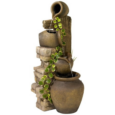 Front Yard Fountains For Sale John Timberland Rustic Floor Water Fountain Three Jugs Cascading 33