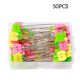 thumbnail image 2 of DressMinking Pasados ​​Bordado Posicionamiento DIY CRAFT Fijación Sastre Acolchado Costura Agujas Herramientas Accesorios Color Random 2 Agujeros 50pcs Inevent HA012259-01, 2 of 6