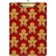 thumbnail image 2 of FMSHPON Christmas Cute Xmas Gingerbread Clipboard Hardboard Wood Nursing Clip Board and Pull for Standard A4 Letter 13x9 inches, 2 of 5