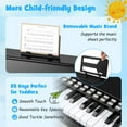 thumbnail image 2 of Demi Bonn Black 25-Key Piano Keyboard, Music Learning, Non-Slip Foot Pads, Teaching Mode, 2 of 7