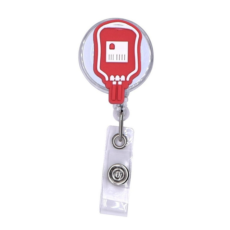 Cute Badge Holder Practical Medical Treatment Retractable Keychain Doctor  Nurse Clip Badge Reel Clip ID Card Badge Holder 14