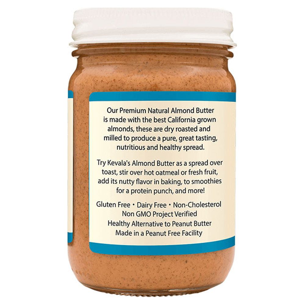 Kevala Almond Butter Creamy, 12 oz (3pack), Glass Jar, Gluten-Free Spread