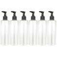 thumbnail image 3 of 6Pcs 250ml Plastic Press Pump Bottle Travel Subpackging Bottle Refillable Transparent Bottle (Random Pump Head Color), 3 of 9