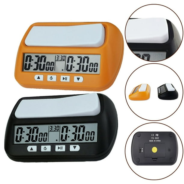 SiSinkal Horloge d'échecs numérique 3 en 1, minuterie d'échecs pour Jeux de société, minuterie d