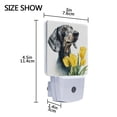 thumbnail image 4 of Dachshund with Yellow Tulips Watercolor LED Night Light Sensor Lamp Plug-in Adjustable Brightness 2 Pack, 4 of 7